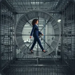 Woman on Mouse Wheel